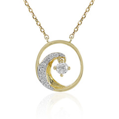 Gouden halsketting met een Loepzuivere (F) Diamant (LUCENT DIAMONDS)