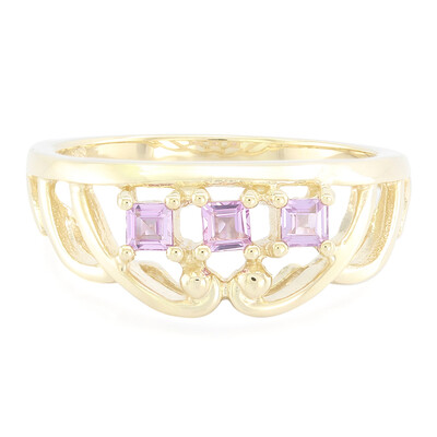 Gouden ring met Onverhitte Purper Saffieren