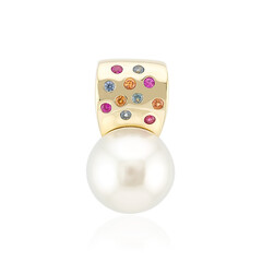 Gouden hanger met een witte zuidzee parel (Michelle Albala)