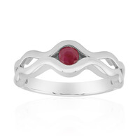 Zilveren ring met een Birmese Robijn (Pallanova)