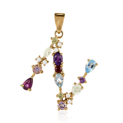 Zilveren hanger met een hemel-blauwe topaas