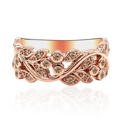 Gouden ring met SI1 Argyle Rose De France Diamanten (Annette)