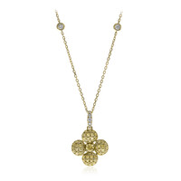 Gouden halsketting met een gele SI2 diamant (CIRARI)