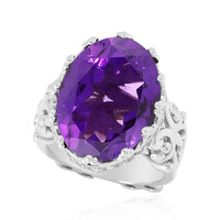 Zilveren ring met een Zambia-amethist (Dallas Prince Designs)