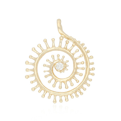 Gouden hanger met een PK (H) Diamant