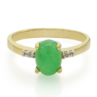 Zilveren ring met een keizerlijk chrysopraas