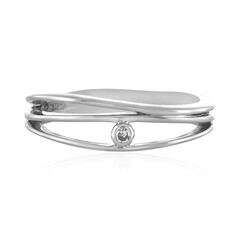 Zilveren ring met een I4 (J) Diamant