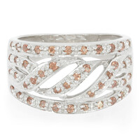 Zilveren ring met Mozambique granaten