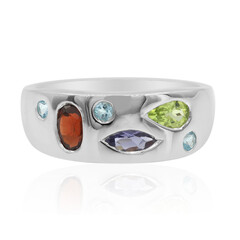 Zilveren ring met een Mozambique granaat