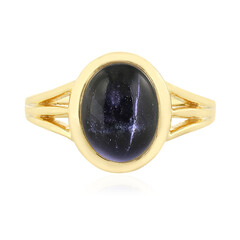 Zilveren ring met een Indische Ster Diopsied