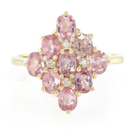 Gouden ring met Onverhitte Padparadscha Saffieren (AMAYANI)