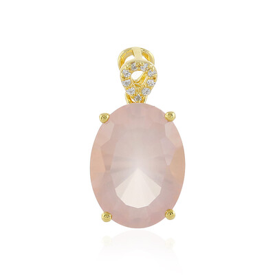 Zilveren hanger met een rozen kwarts