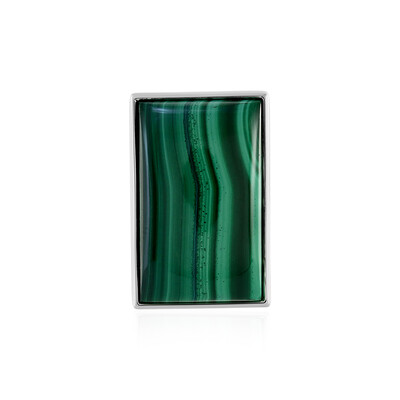 Zilveren hanger met een Malachiet (MONOSONO COLLECTION)