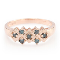 Zilveren herenring met Fancy diamanten