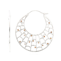 Zilveren oorbellen met Fancy diamanten