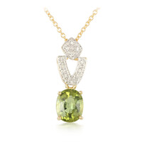 Gouden halsketting met een Paraiba toermalijn (AMAYANI)