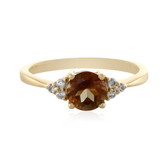 Gouden ring met een Oregon zonnesteen