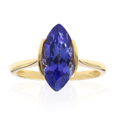 Gouden ring met een AAA tanzaniet (CIRARI)