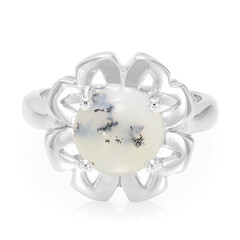 Zilveren ring met een dendrieten agaat