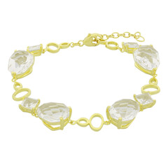 Zilveren armband met witte kwartskristallen (TPC)
