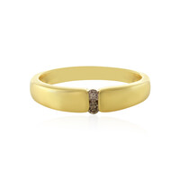 Zilveren ring met I4 Champagne Diamanten