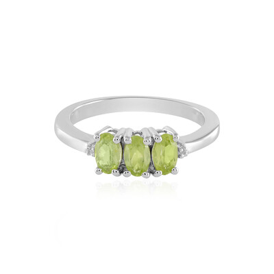 Zilveren ring met peridoots