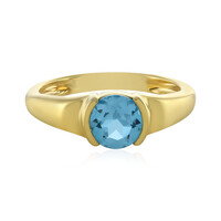 Zilveren ring met een Zwitsers-blauwe topaas