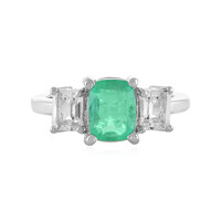 Zilveren ring met een Russische smaragd