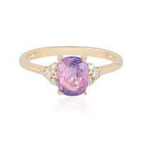 Gouden ring met een Onverhitte Luc Yen saffier (AMAYANI)