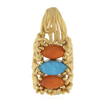 Zilveren hanger met carneoolstenen
