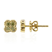 Gouden oorbellen met gele VS1 diamanten