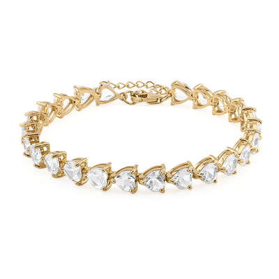 Zilveren armband met witte topaasstenen