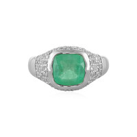 Zilveren ring met een Russische smaragd