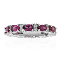 Zilveren ring met rhodolieten