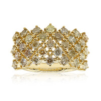Gouden ring met SI2 Fancy Diamanten (CIRARI)