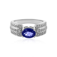 Zilveren ring met een tanzaniet