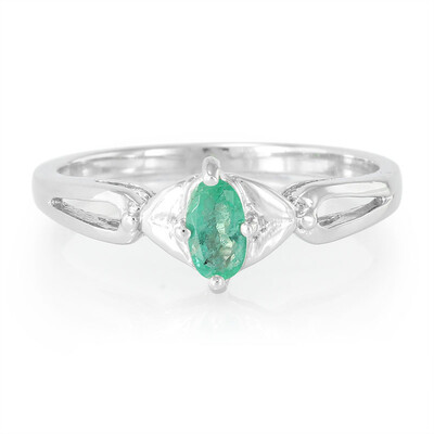 Zilveren ring met een Sao Francisco smaragd