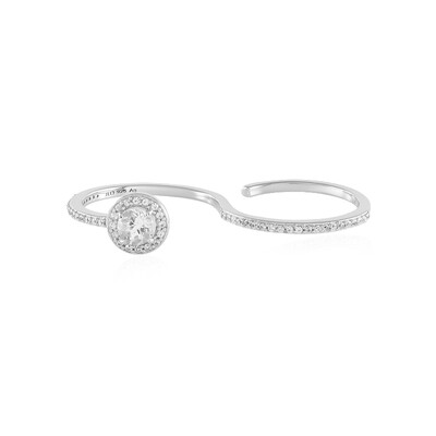 Zilveren ring met een danburiet (de Melo)