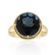Gouden ring met een Londen-blauwe topaas