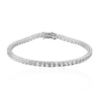 Zilveren armband met witte topaasstenen