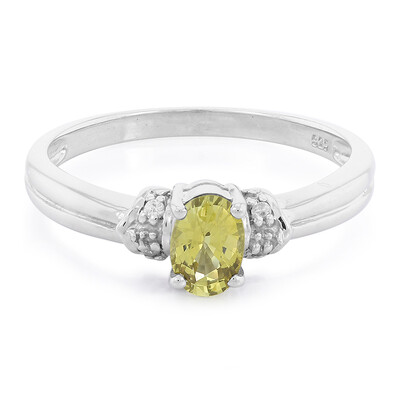 Zilveren ring met een Braziliaanse chrysoberiil