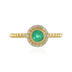 Zilveren ring met een Columbiaanse smaragd