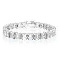 Zilveren armband met witte topaasstenen