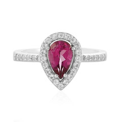 Zilveren ring met een rozen-topaas