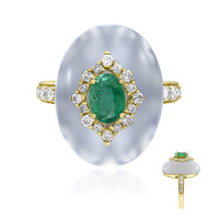 Gouden ring met een AAA Zambia smaragd (CIRARI)