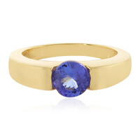 Zilveren ring met een tanzaniet