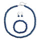 Zilveren set met Royal Blue Hematieten