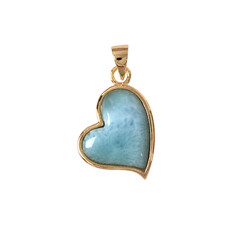 Zilveren hanger met een larimar