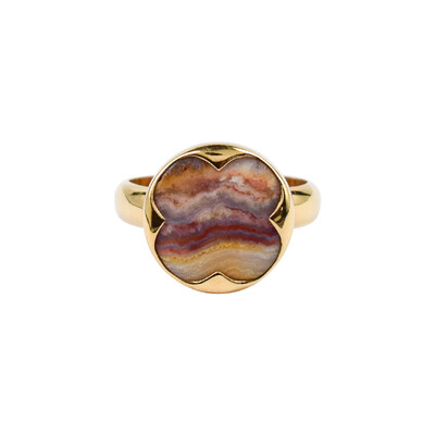 Zilveren ring met een Kant Agaat