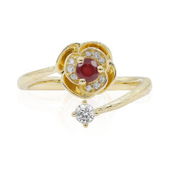 Gouden ring met een AAA Mozambique robijn (CIRARI)